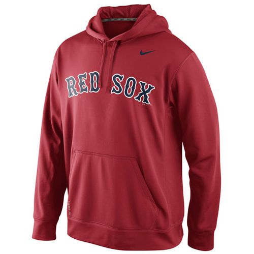 Boston Red Sox Nike Men's KO Wordmark Perfomance Red MLB Hoodie - Click Image to Close